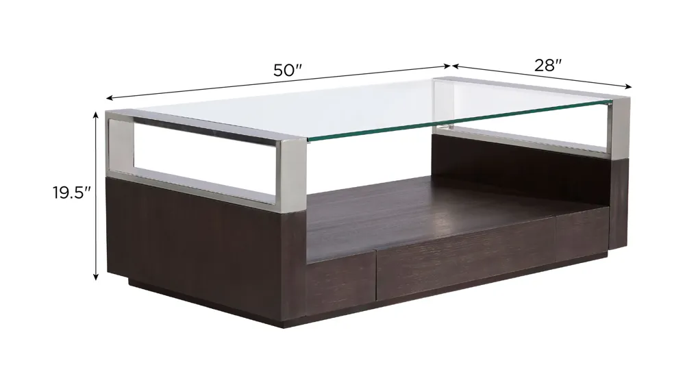 Brighton Coffee Table w/ Casters | Raymour & Flanigan