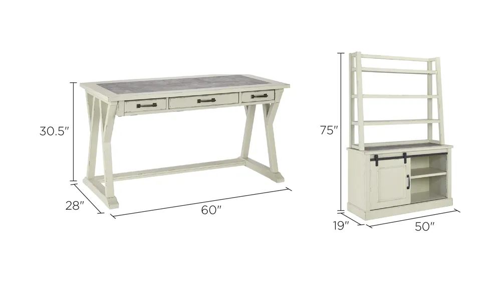 Englewood 2-pc. Home Office Set Dimensions