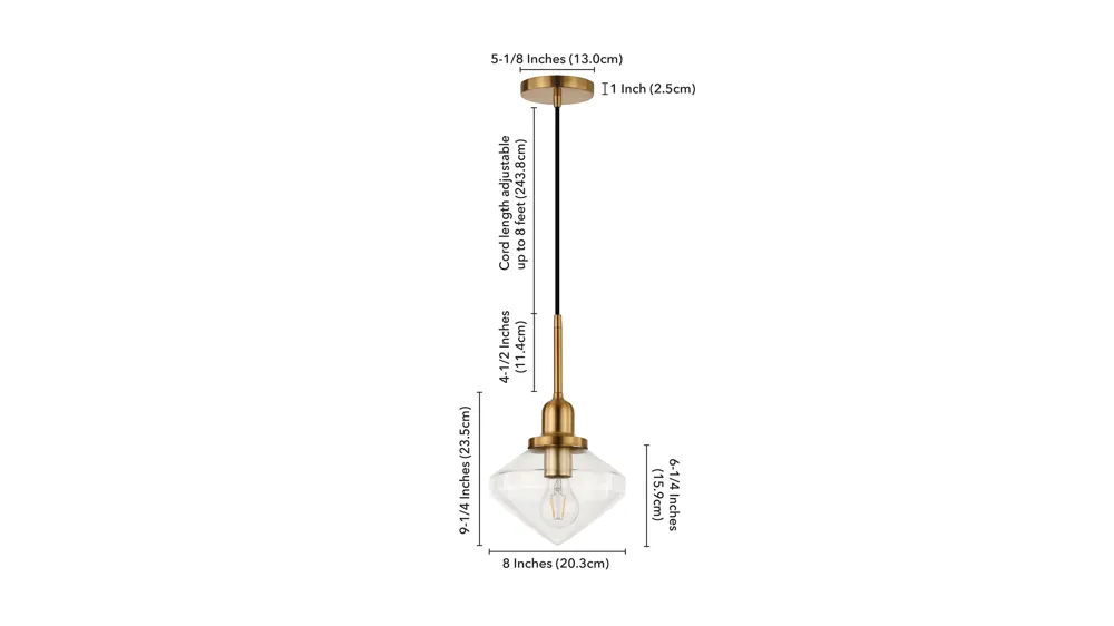 Lauren Pendant Dimensions