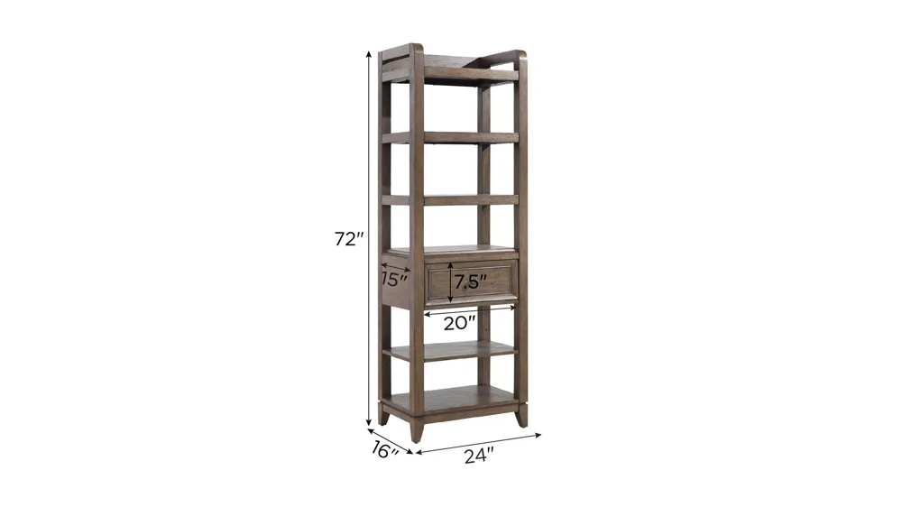 Montgomery Open Bookcase Pier Dimensions