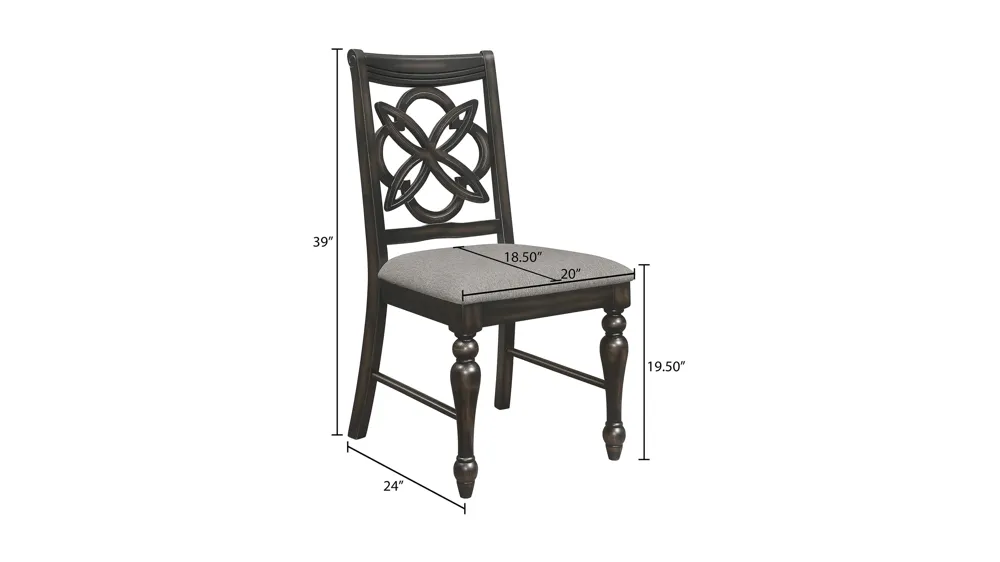 Hilara Side Chair- Set of 2 Dimensions