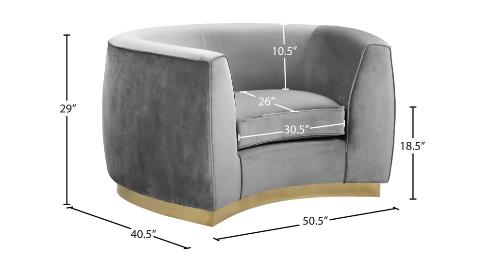 Julian Velvet Chair Dimensions