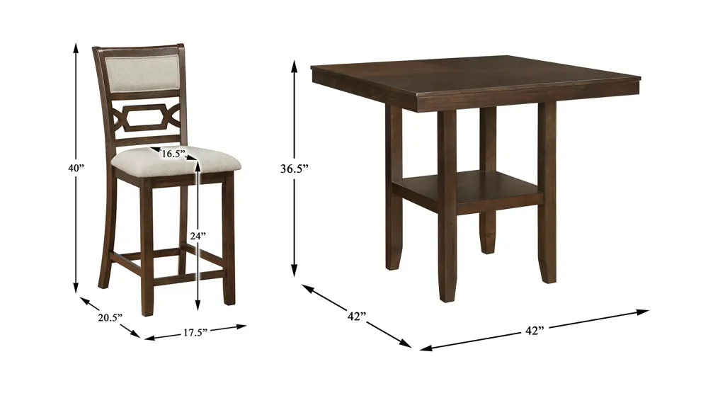 Rivera Counter-height 5-pc. Dining Set Dimensions