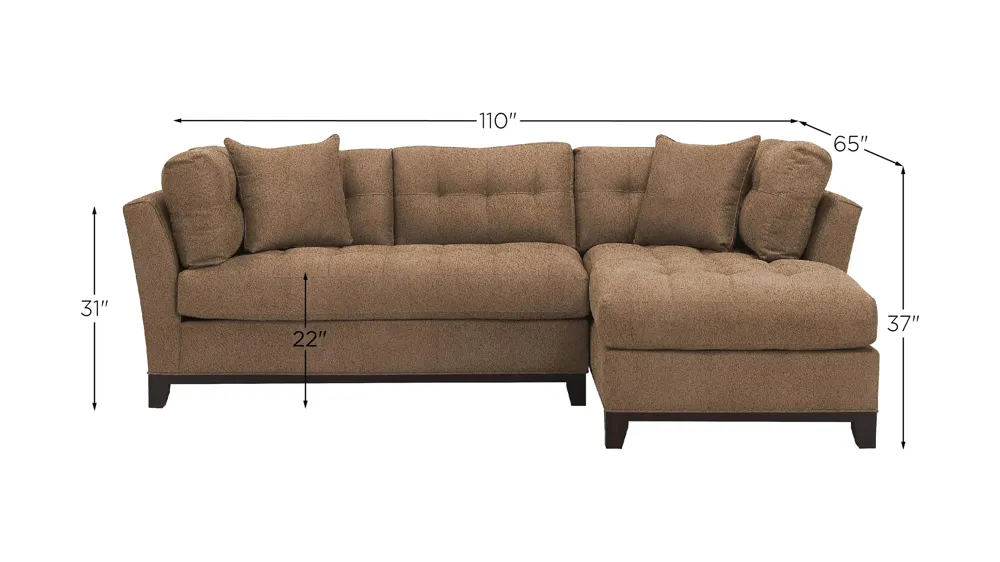 Cityscape 2-pc. Sectional Dimensions