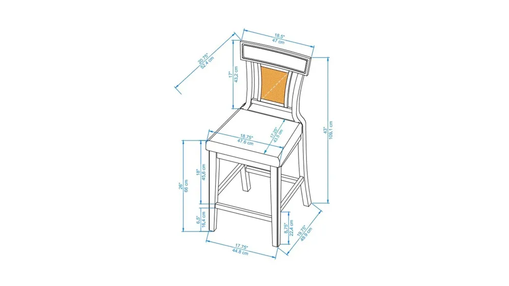 Rylan Counter Stool Dimensions