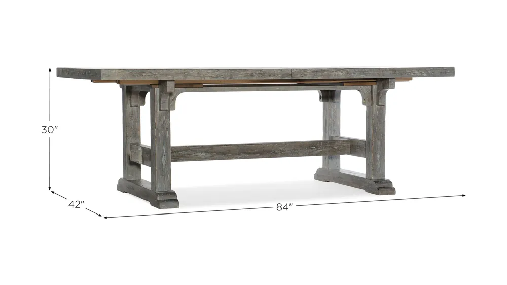 Beaumont Rectangular Dining Table with Two Leaves Dimensions