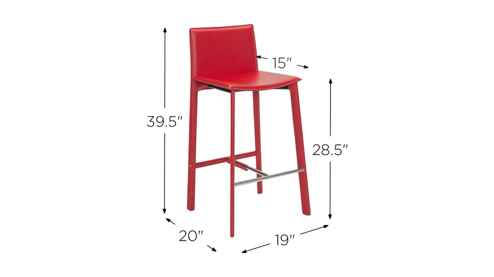 Michelle Bar Stool - Set of 2 Dimensions