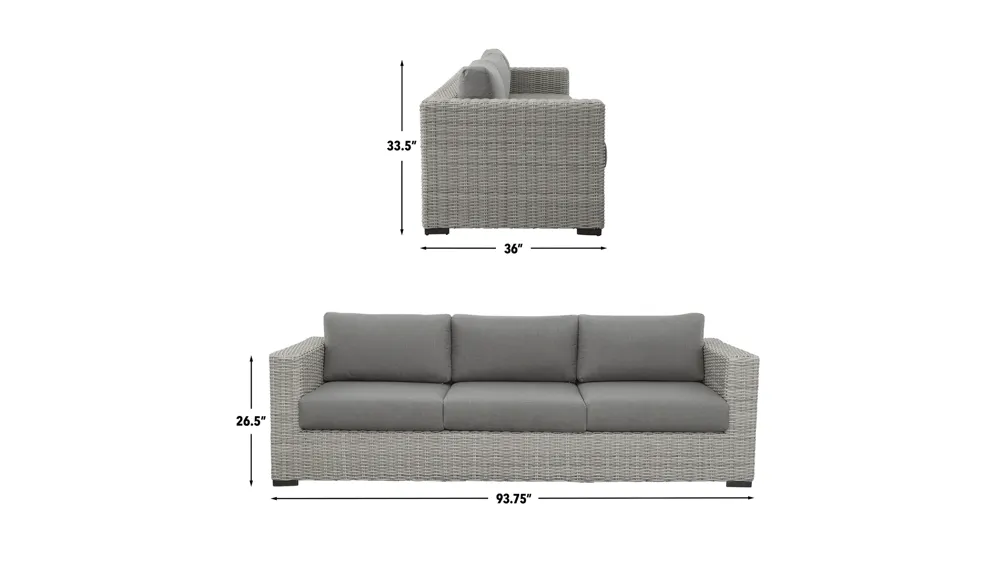 Blakley Outdoor Sofa Dimensions