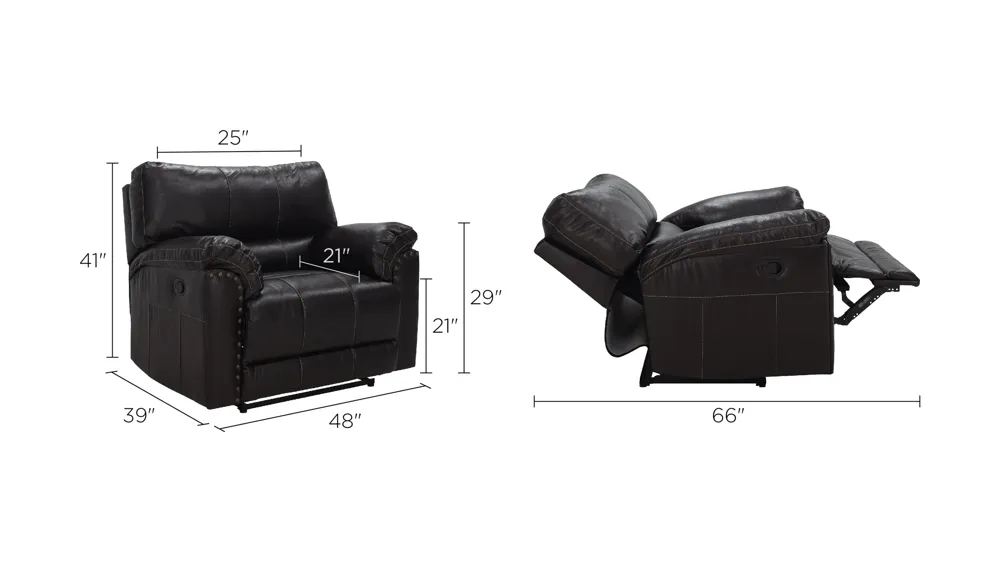 Waldron Wallaway Recliner Dimensions