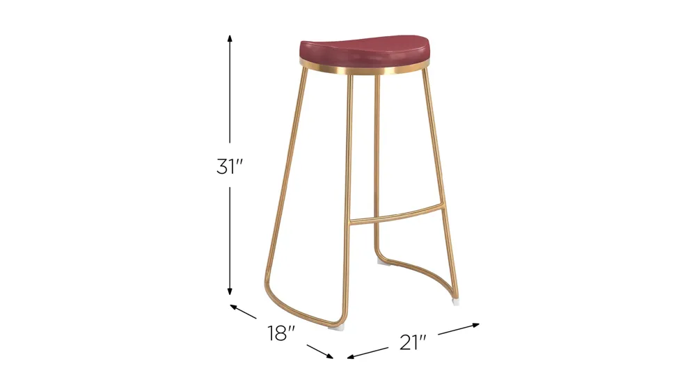 Bree Bar Stool: Set of 2 Dimensions