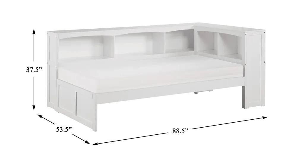 Belisar Bookcase Corner Bed Dimensions