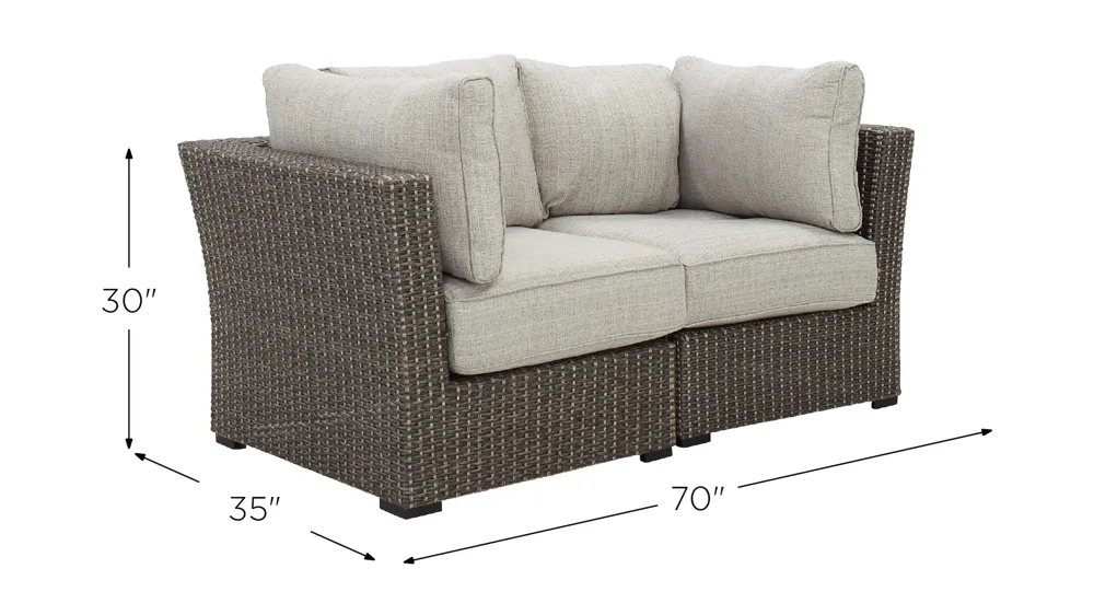 Banyan 2-pc. Sectional Loveseat Dimensions
