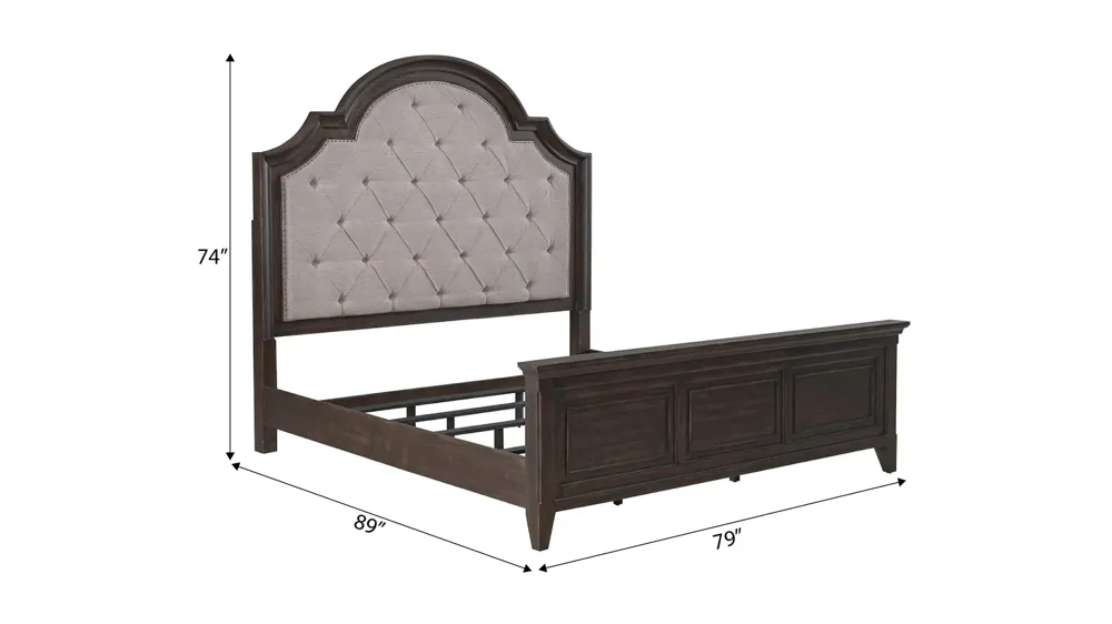 Paradise Valley Upholstered Bed Dimensions