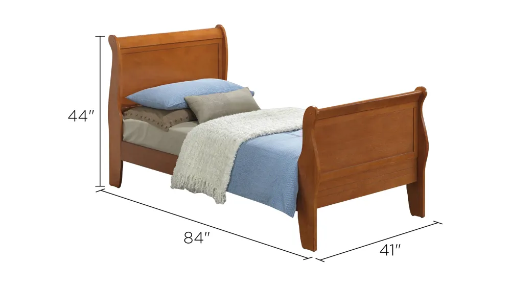 Rossie Sleigh Bed Dimensions