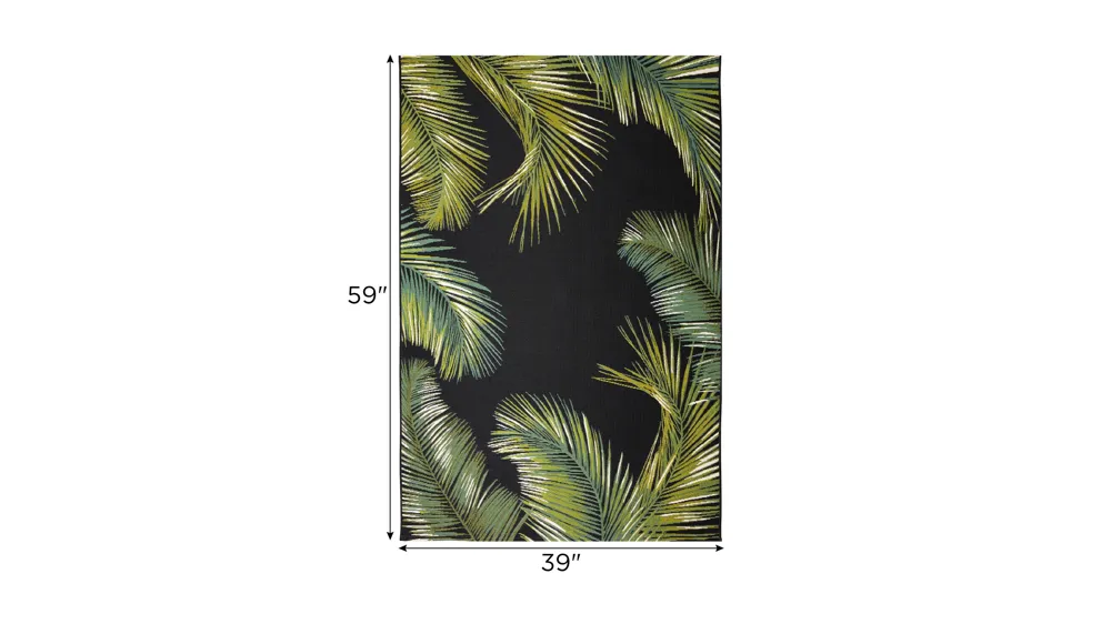 Marina Palm Border Indoor/Outdoor Area Rug Dimensions