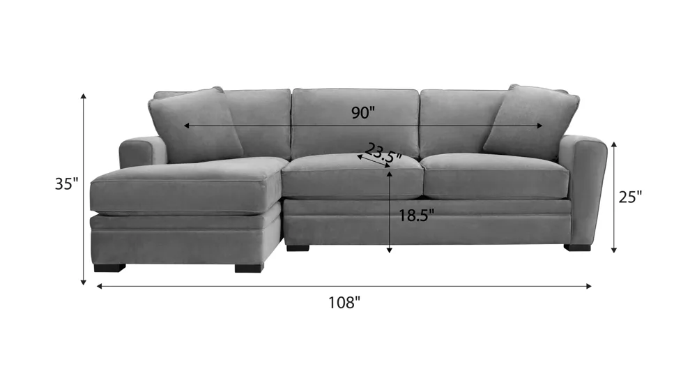 Artemis II 2-pc. Sectional Dimensions