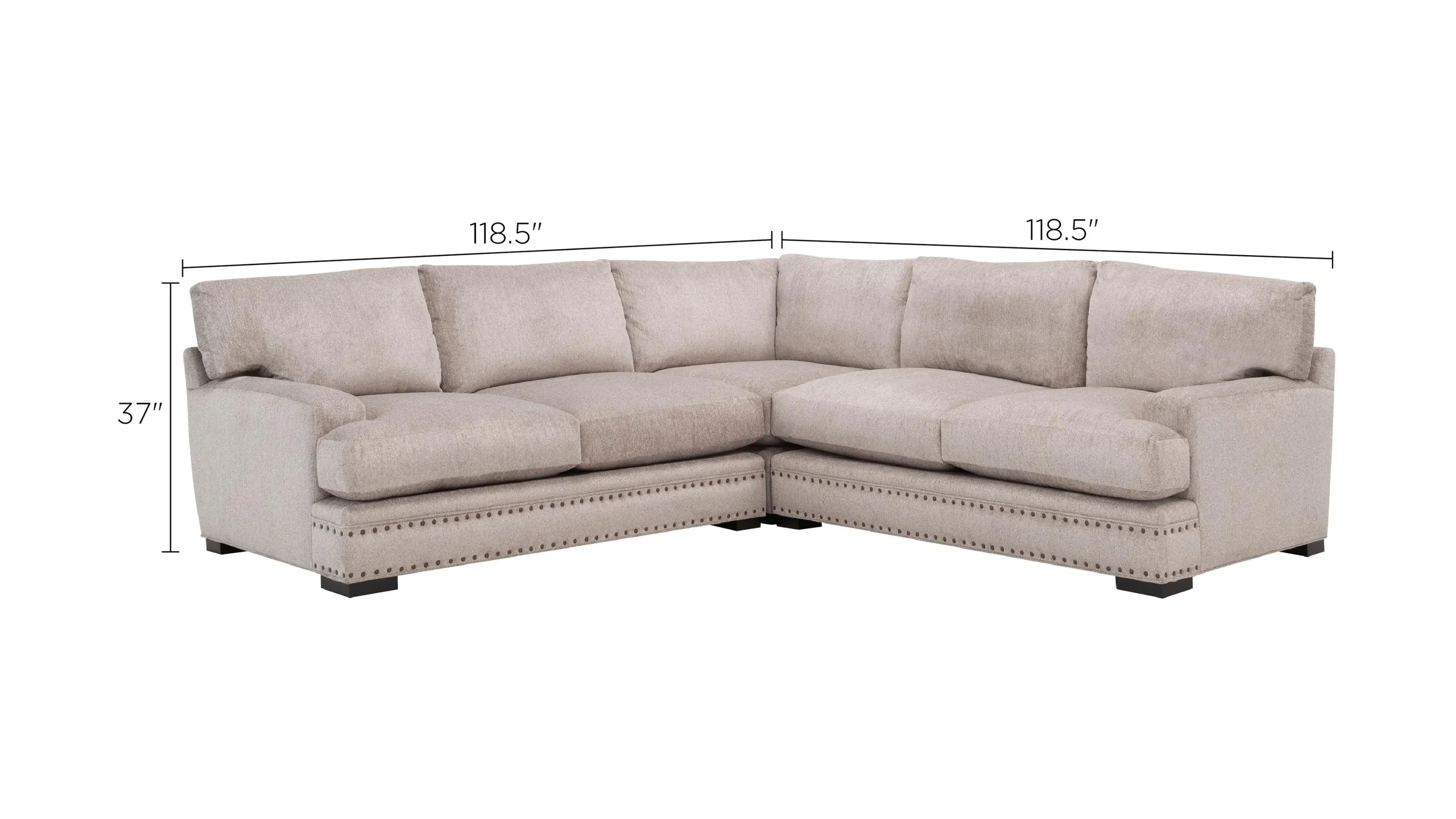 Bayside Chenille 3-pc. Sectional Sofa| Raymour & Flanigan