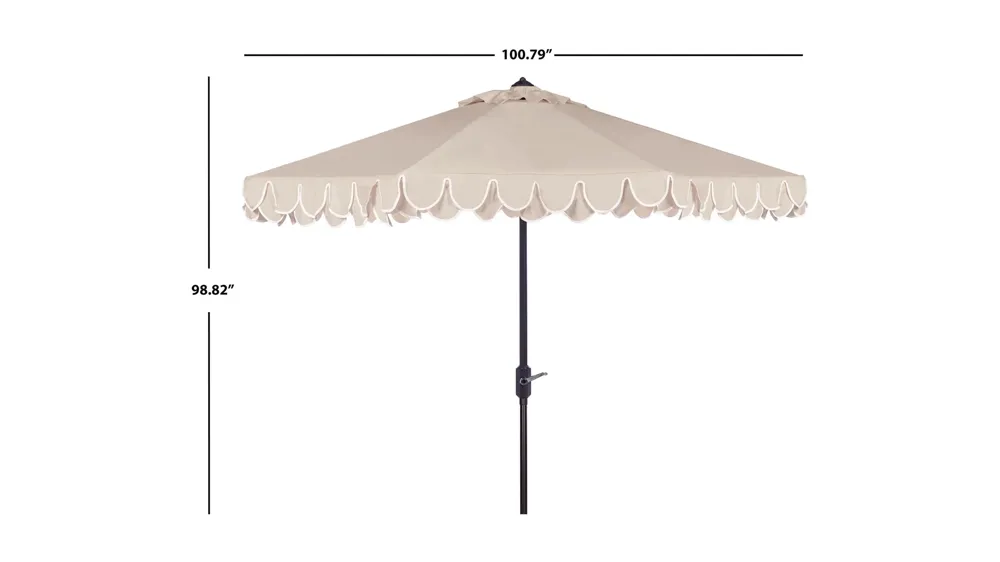 Chandler UV Resistant 9 ft Auto Tilt Umbrella Dimensions