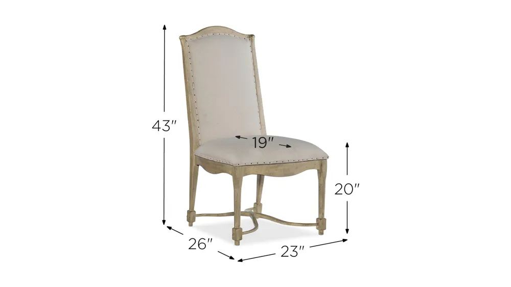 Ciao Bella Upholstered Side Chair - Set of 2 Dimensions