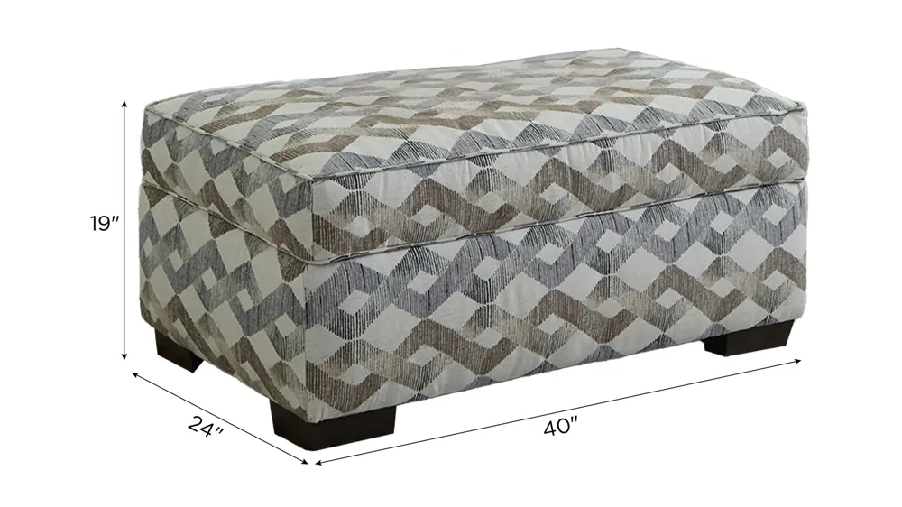 Damien Storage Ottoman Dimensions