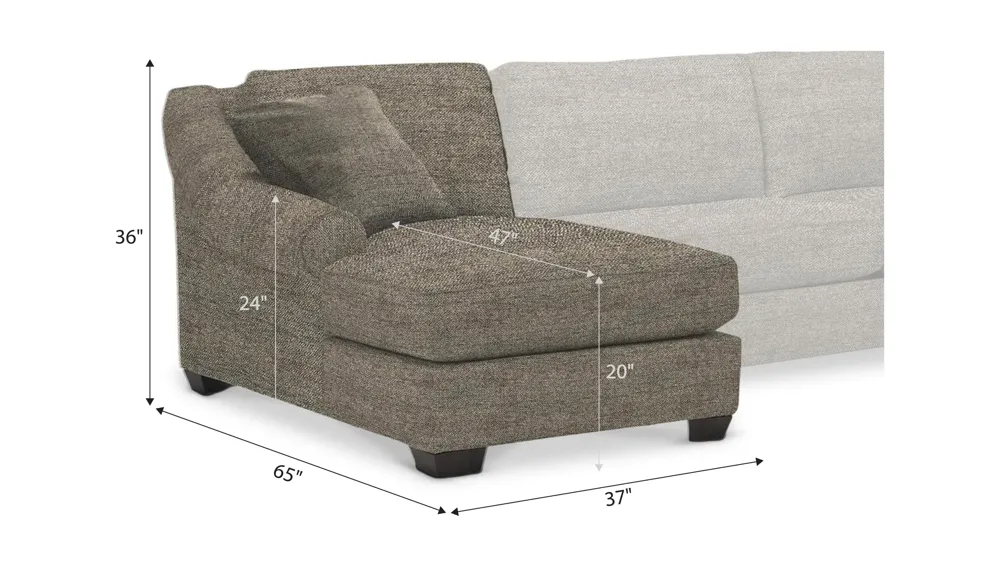 Thatcher Left Arm Facing Chaise Dimensions