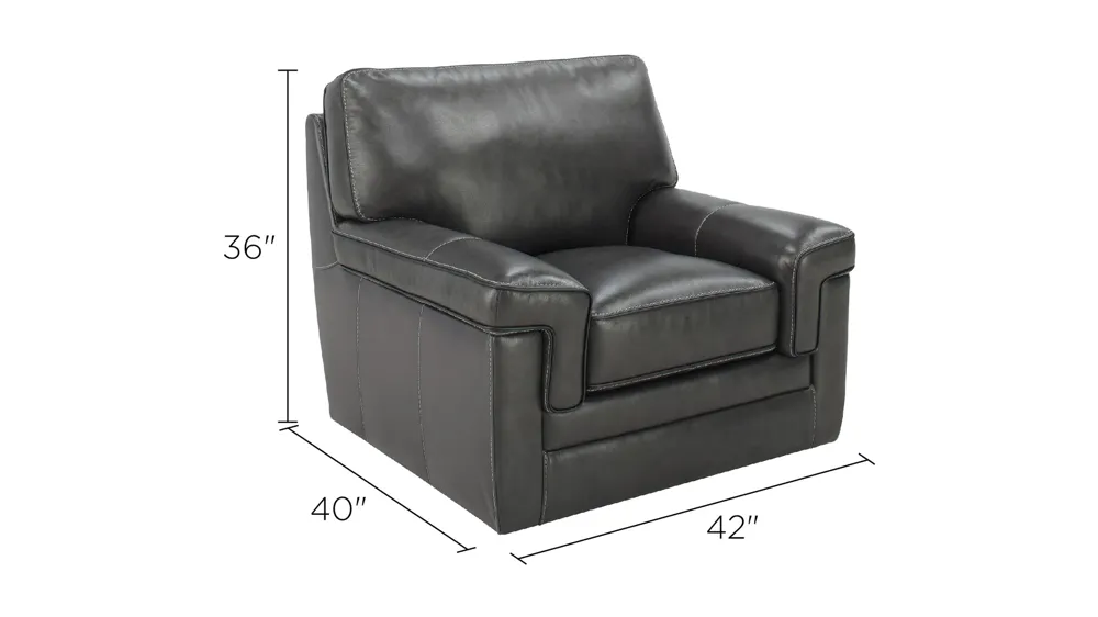 Colton Leather Swivel Chair Dimensions