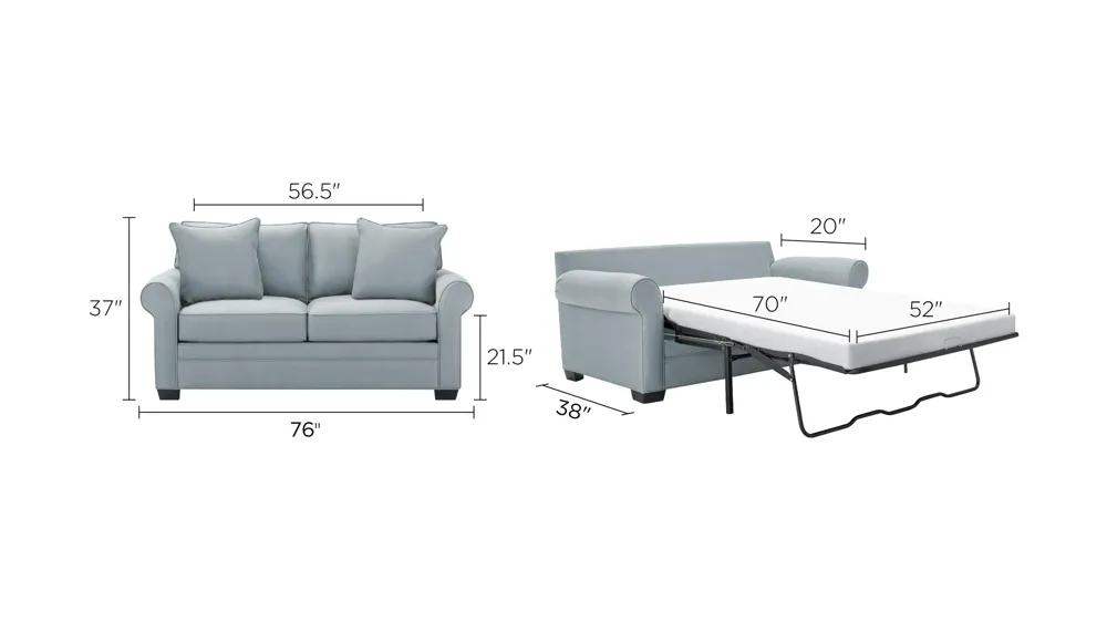 Wellsley Full Sleeper Sofa Dimensions