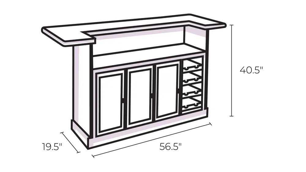 Barrows Wine Console Dimensions