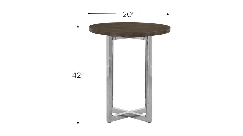 Amalfi Wood Bar Height Dining Table Dimensions