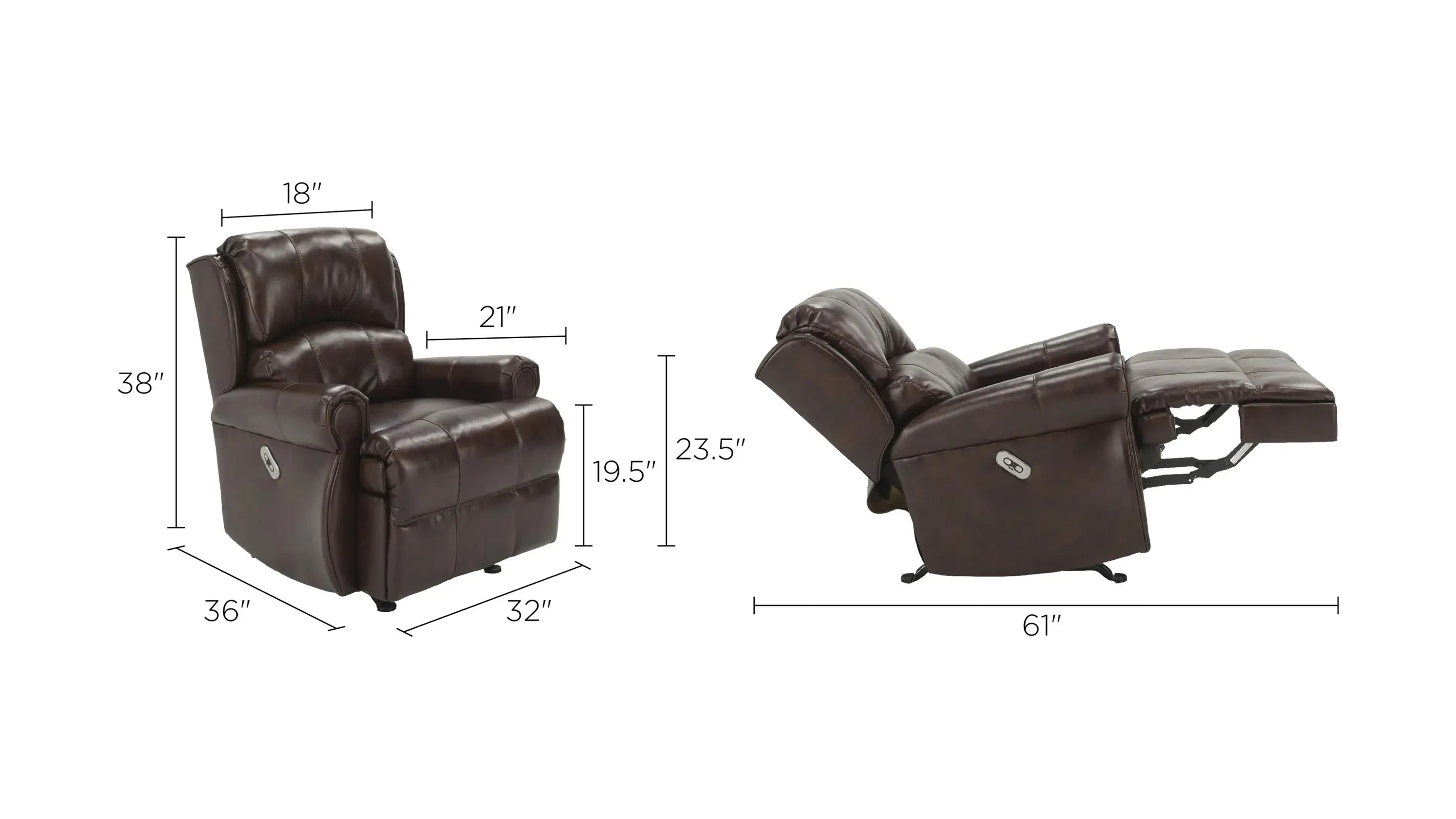 Kaulfield Power Recliner w/Power Headrest | Raymour & Flanigan
