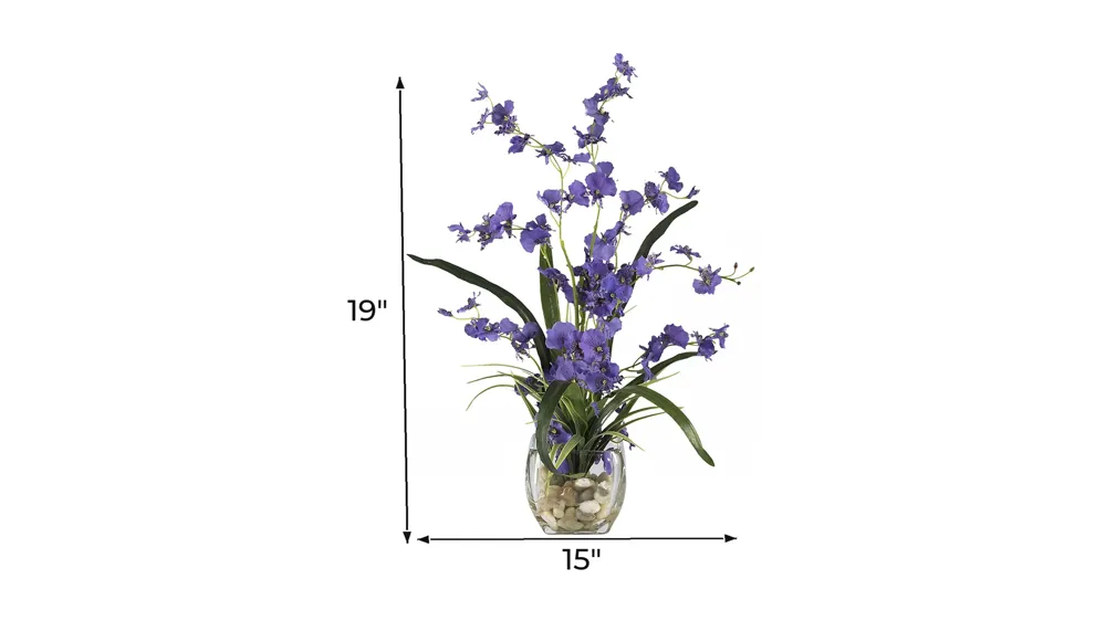 Dancing Lady Orchid Liquid Illusion Silk Flower Artificial Arrangement Dimensions
