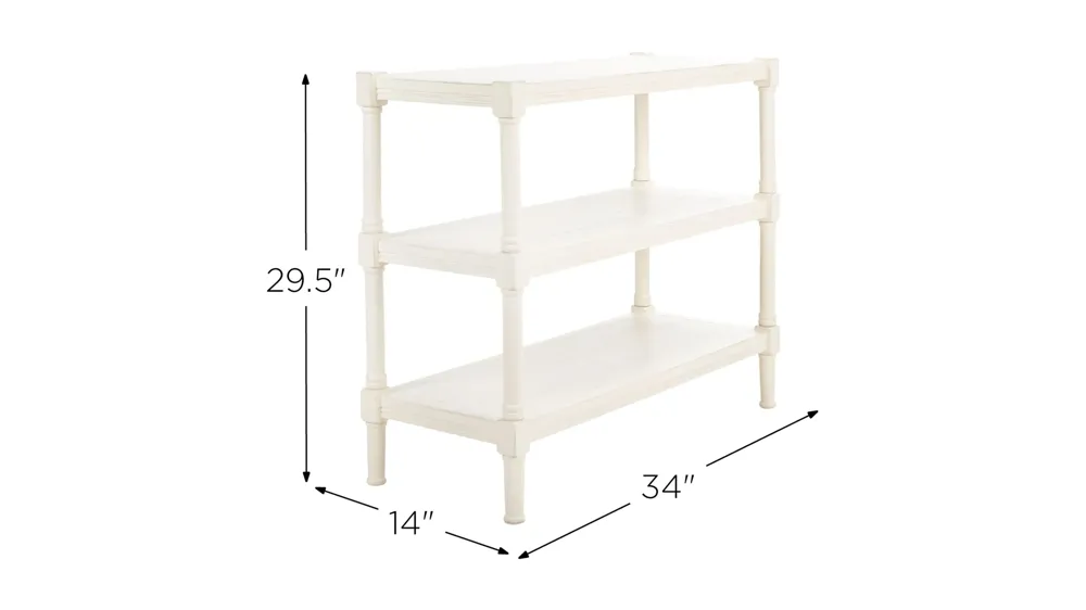 Julian 3 Shelf Console Table Dimensions