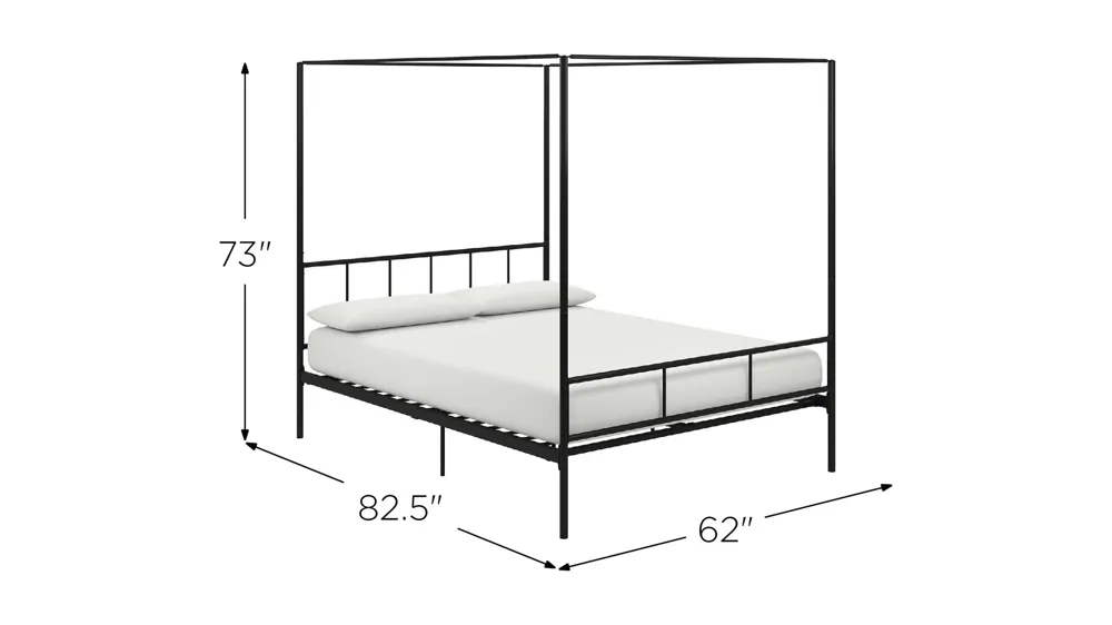 Marion Canopy Bed Queen Dimensions