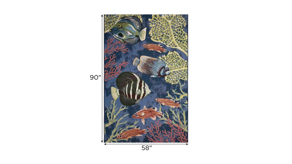 Marina Fish Indoor/Outdoor Area Rug Dimensions