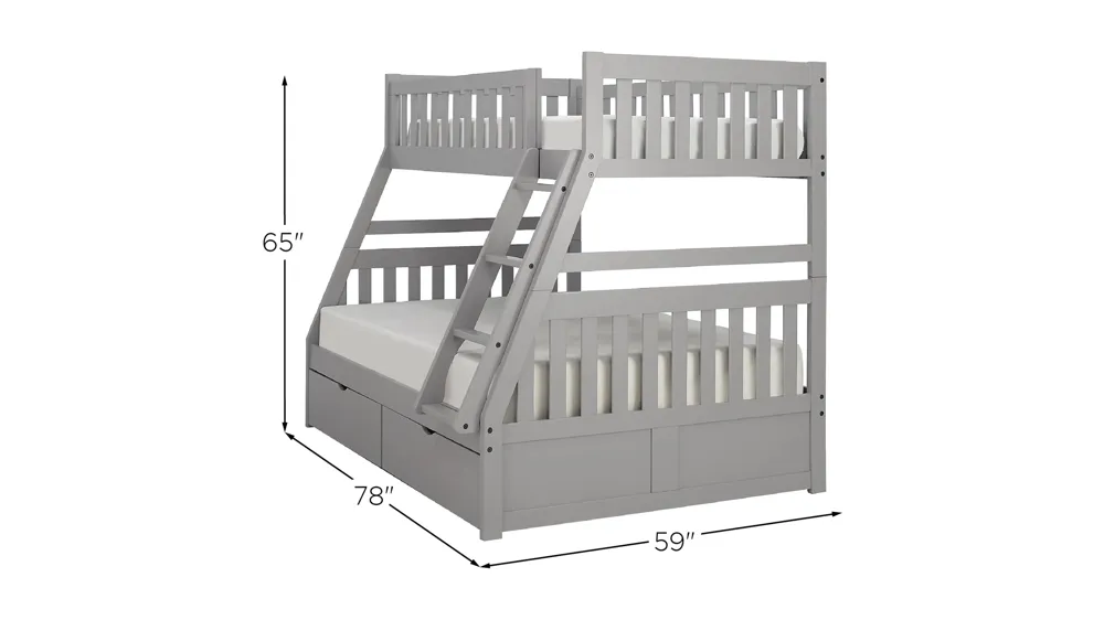 Belisar Storage Bunk Bed Dimensions