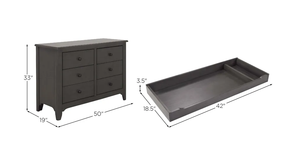 Henry Dresser with Changing Tray Dimensions