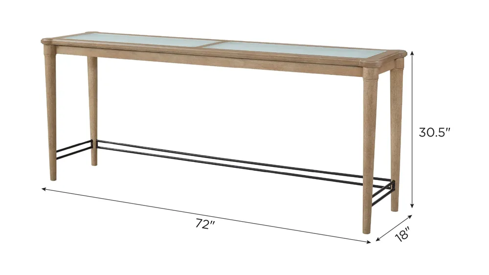 Citrus Heights 4-pc. Console with Stools Dimensions