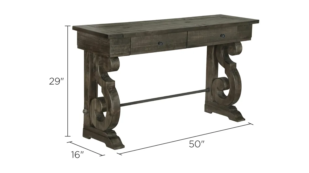 Bellamy Rectangular Sofa Table Dimensions