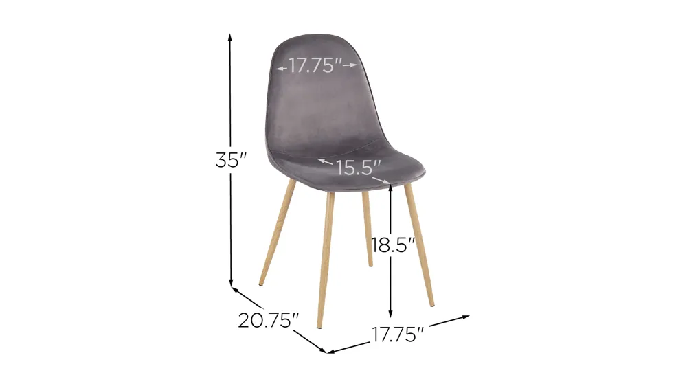 Pebble Chairs - Set of 2 Dimensions