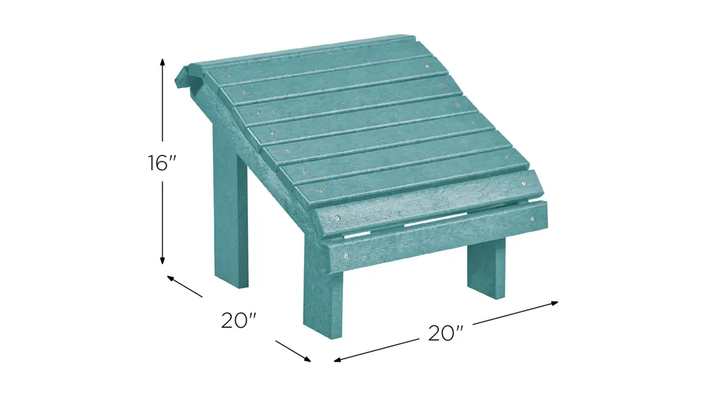 Generation Recycled Outdoor Premium Adirondack Footstool Dimensions