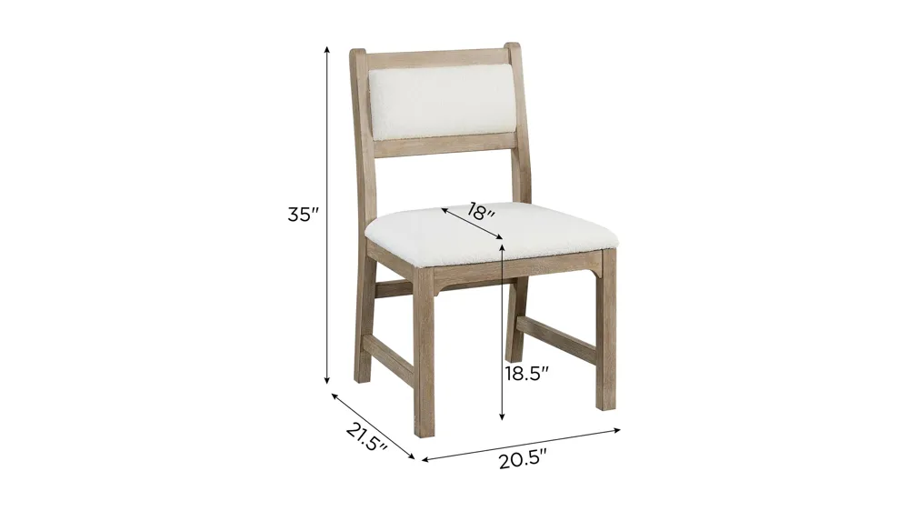 Canyon Drive Dining Chair - Set of 2 Dimensions