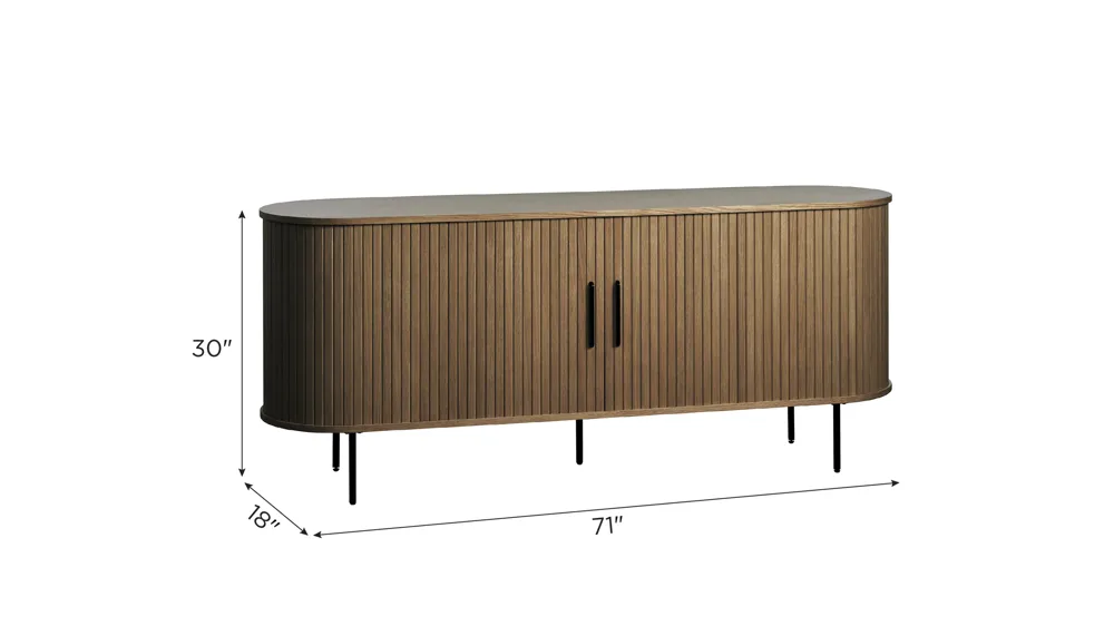 Hattie 71 in Sideboard w/Sliding Doors Dimensions