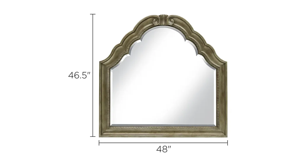 Genevieve Bedroom Dresser Mirror Dimensions