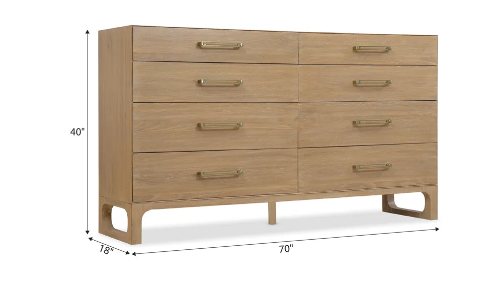 Banyon Bay Eight Drawer Dresser Dimensions