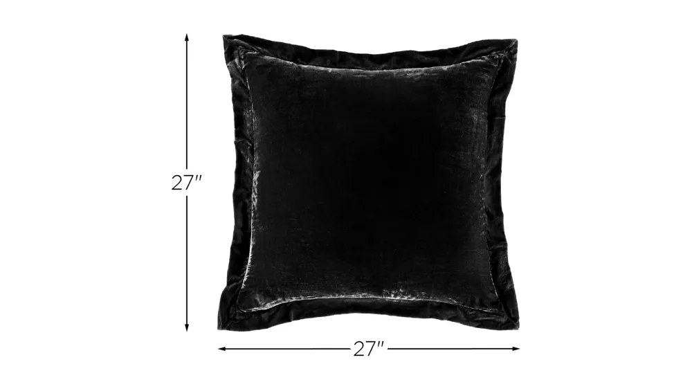 Stella Silk Velvet Flanged Euro Sham Dimensions