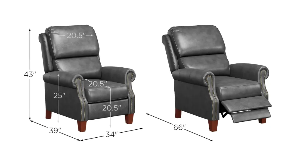 Alexander Pushback Recliner Dimensions