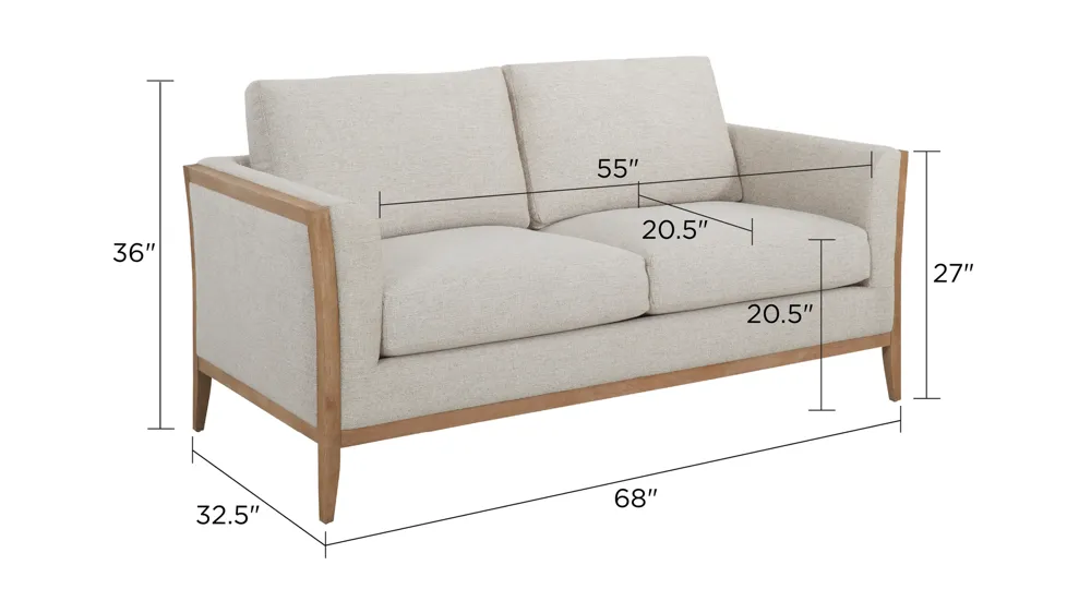 Merino Loveseat Dimensions