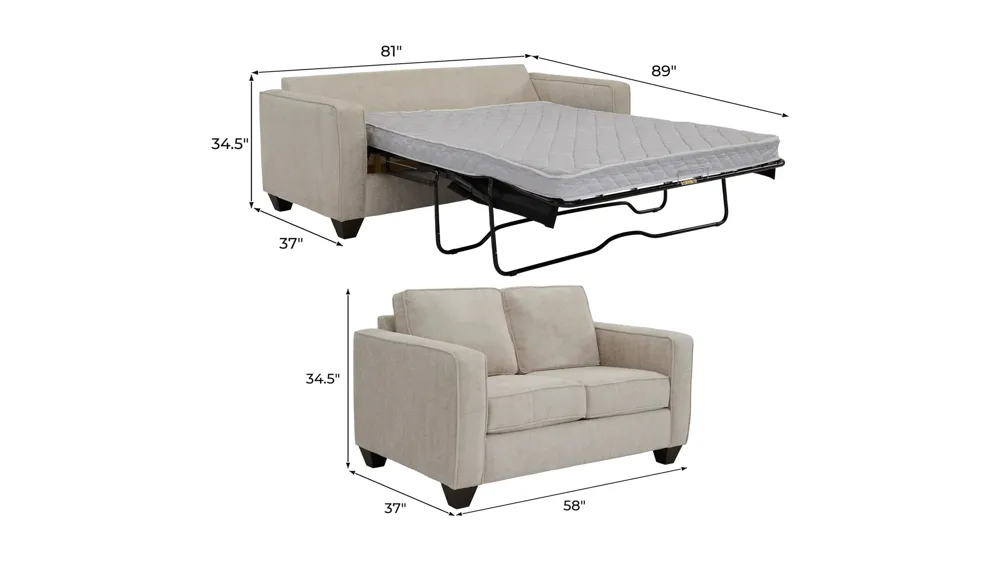 Odelle Living Room Set Dimensions