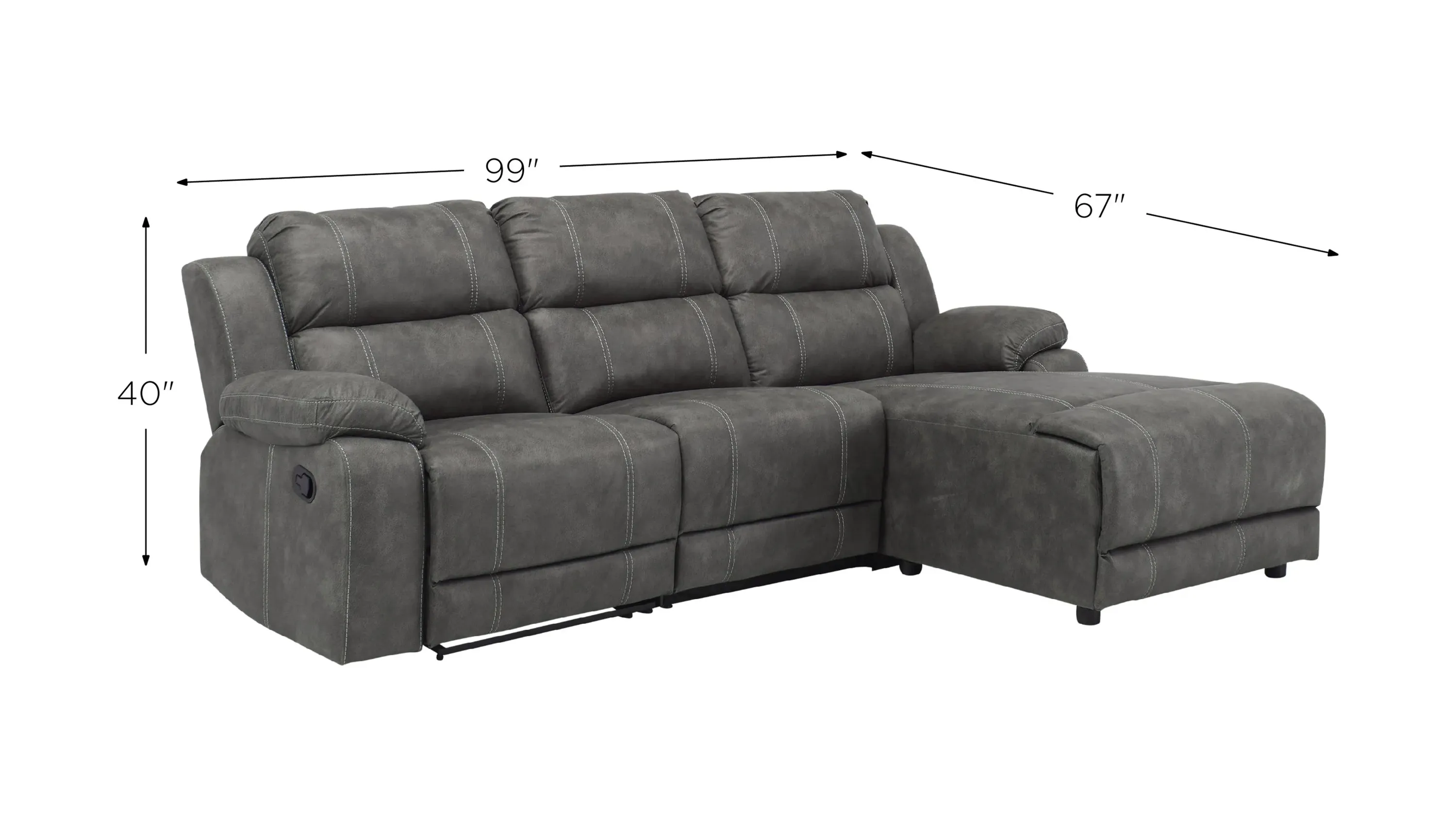 Kerridon 3-pc. Reclining Sectional | Raymour & Flanigan