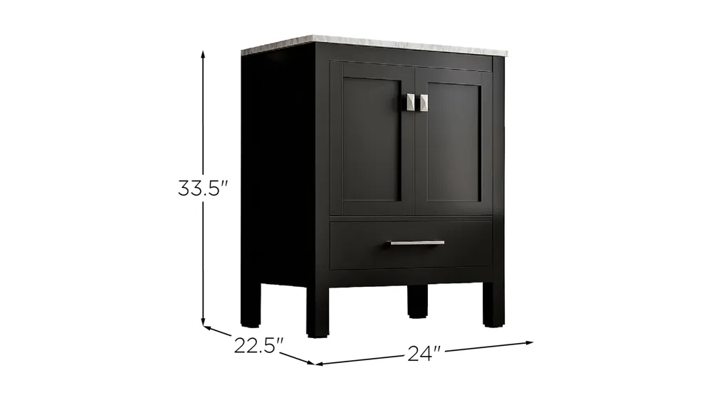 Sydney 24" Bathroom Vanity Dimensions